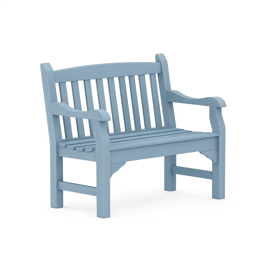 Holzbank Blau 2-Sitzer 120x62x90 cm
