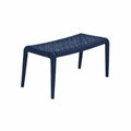 Bank aus Polypropylen Geflecht Blau 90x45x42 cm