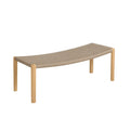 Bank Holz Beige Polyestergeflecht 120x40x45cm