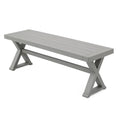 Gartenbank aus Kunststoff in Grau 150 cm