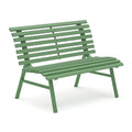 Gartenbank aus Metall Grün 120 cm