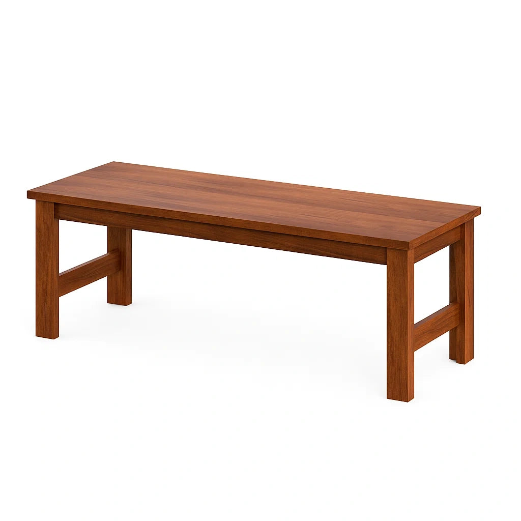 Holzbank rechteckig 140x40x45 cm Walnuss