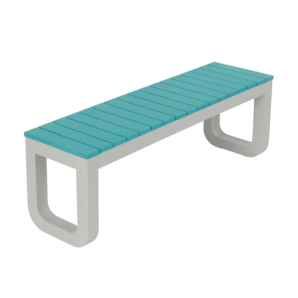 Gartenbank Kunststoff Türkis 180x45x45 cm