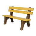 Parkbank Kunststoff Gelb Braun 120 cm