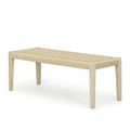 Bank aus Eichenholz mit Geflecht Sitzfläche Beige 120cm