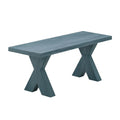 Holzbank rechteckig Blau 120x40x45cm