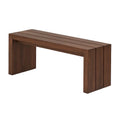 Holzbank rechteckig Walnuss 120x35x45 cm